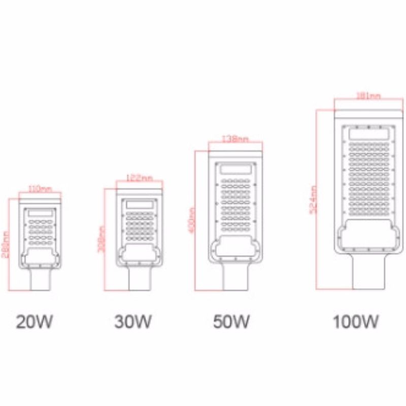 Led уличный фонарь 20w 30w 50w 100w