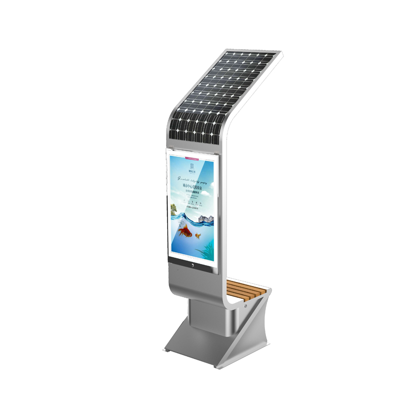 Солнечная энергия Рекламное оборудование Большой дисплей Light Box Телефон Зарядка Smart уличная мебель