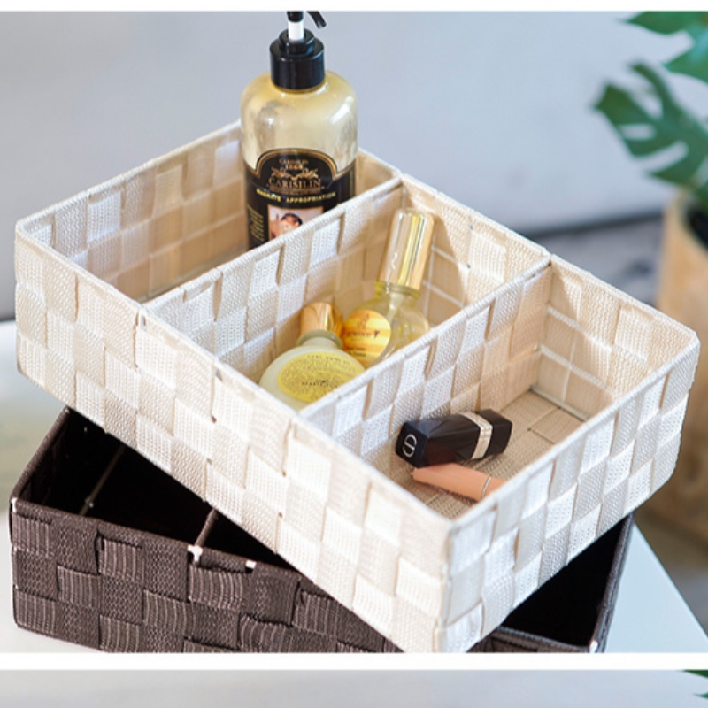 -Полотеная полипропиленовая корзина ручной работы