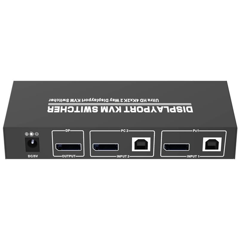 Displayport KVM 2x1 Switcher Поддержка 3D Ultra HD 4Kx2K при 60 Гц