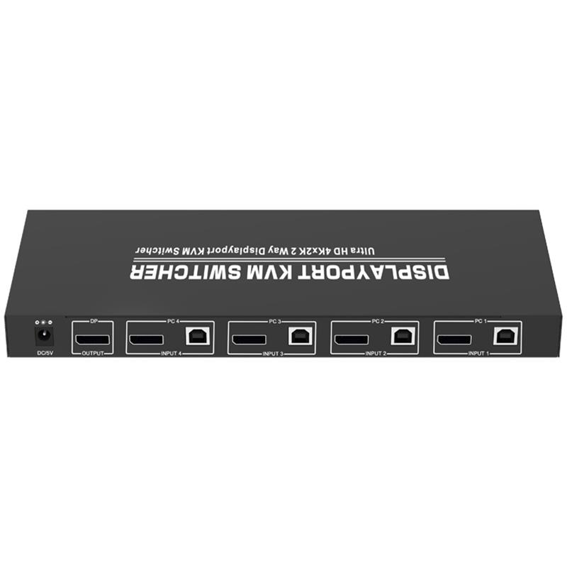 1.2 Displayport KVM 4x1 Switcher Поддержка 3D Ultra HD 4Kx2K при 60 Гц