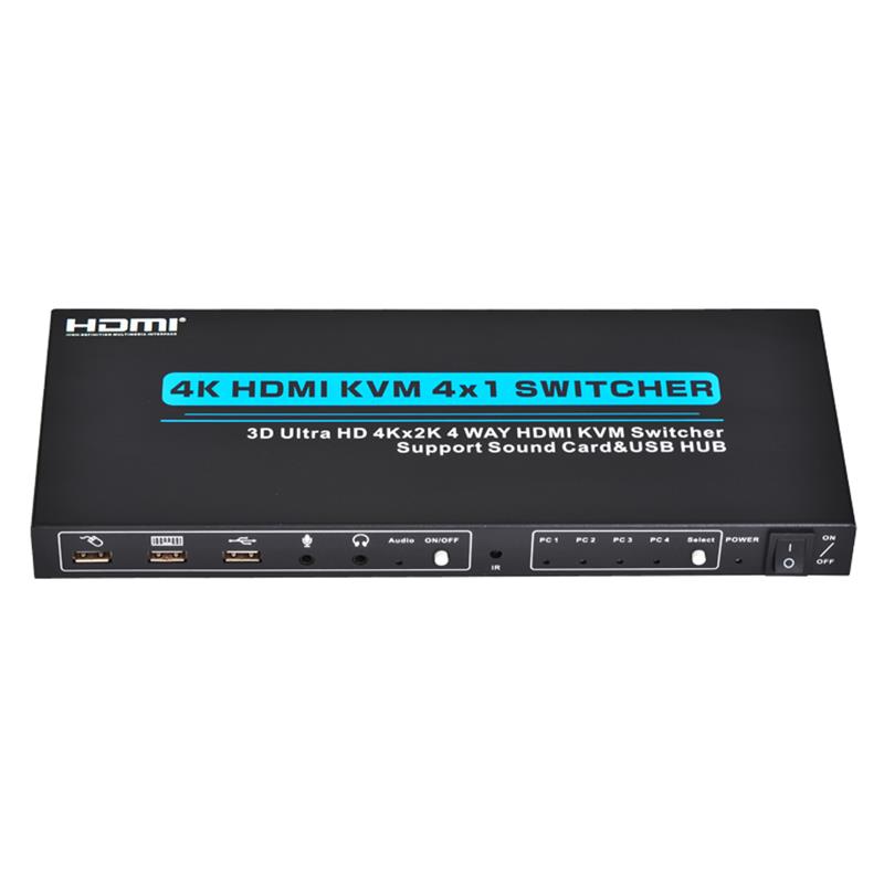 V1.4 HDMI KVM 4x1 коммутатор поддерживает 3D гиперочистку 4KX2K / 30Hz