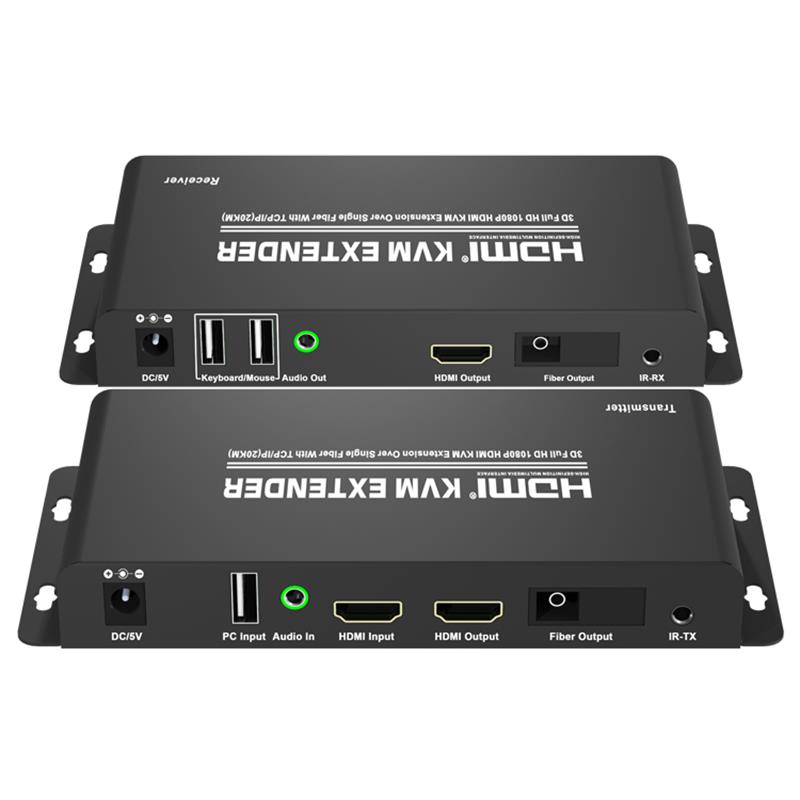 Удлинитель HDMI KVM по одному волокну с поддержкой TCP / IP (20 км) Full HD 1080P