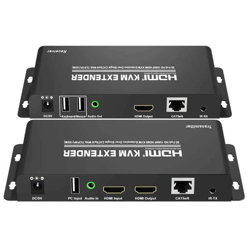 Удлинитель HDMI KVM 150 м над одиночным CAT5e / 6 с поддержкой TCP / IP Full HD 1080P