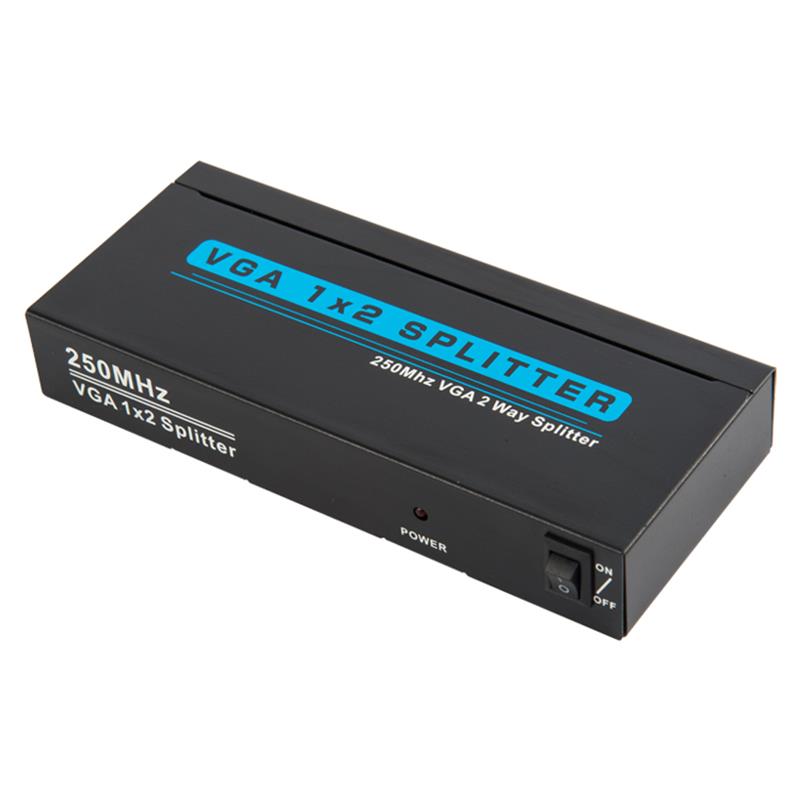 250 МГц 2-полосный VGA 1x2 Splitter Поддержка 1080P
