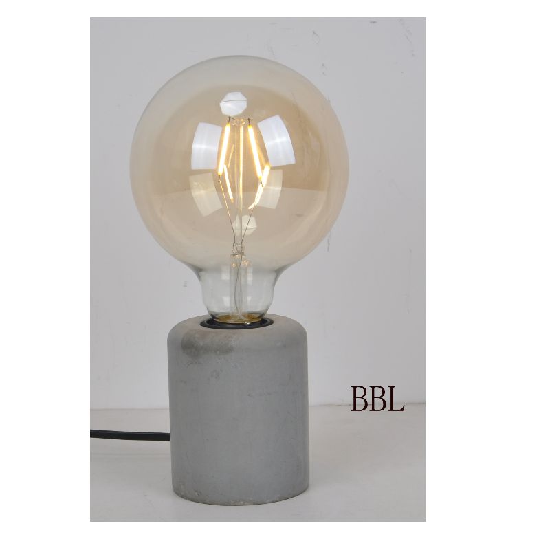 Настольная лампа с небольшой колонной бетонное основание