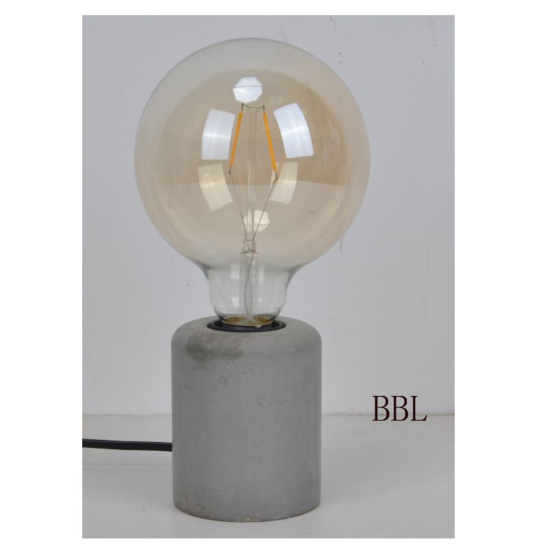 Настольная лампа с небольшой колонной бетонное основание