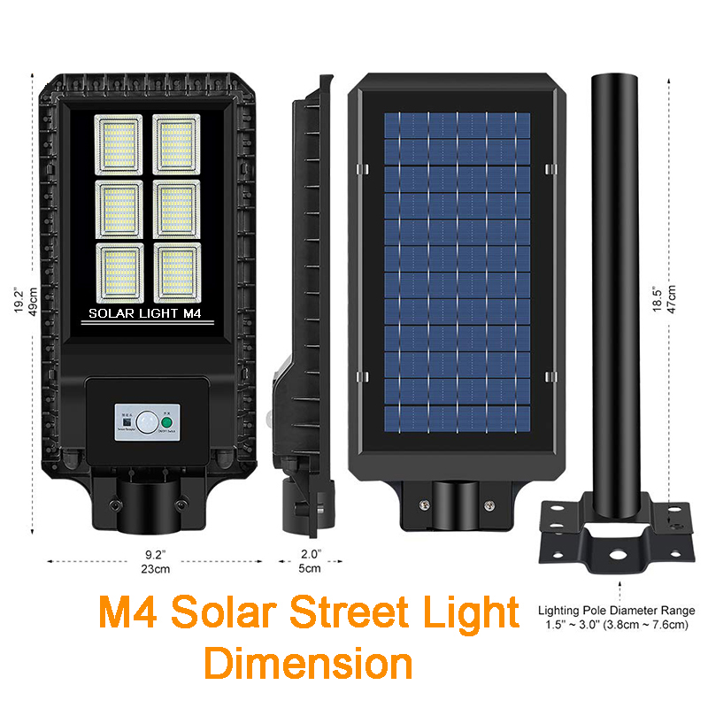 M4 солнечный уличный фонарь