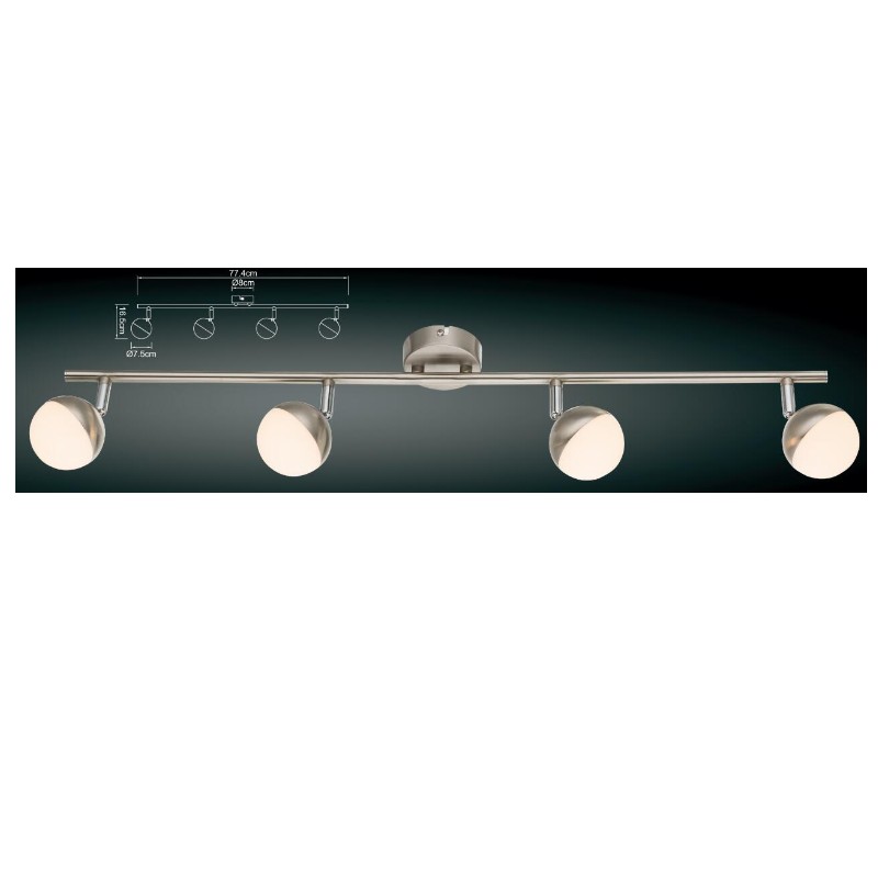 Высоковольтный светодиодный прожектор-4, с полусферным пластиковым плафоном