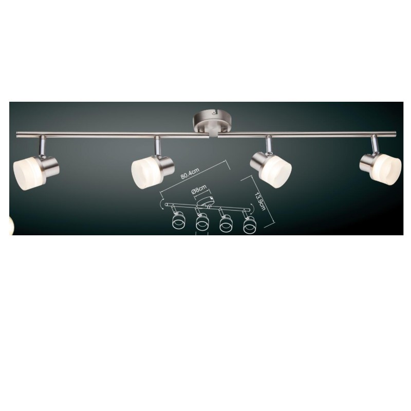 Светодиодный прожектор высоковольтный-4, с цилиндрической пластиковой крышкой