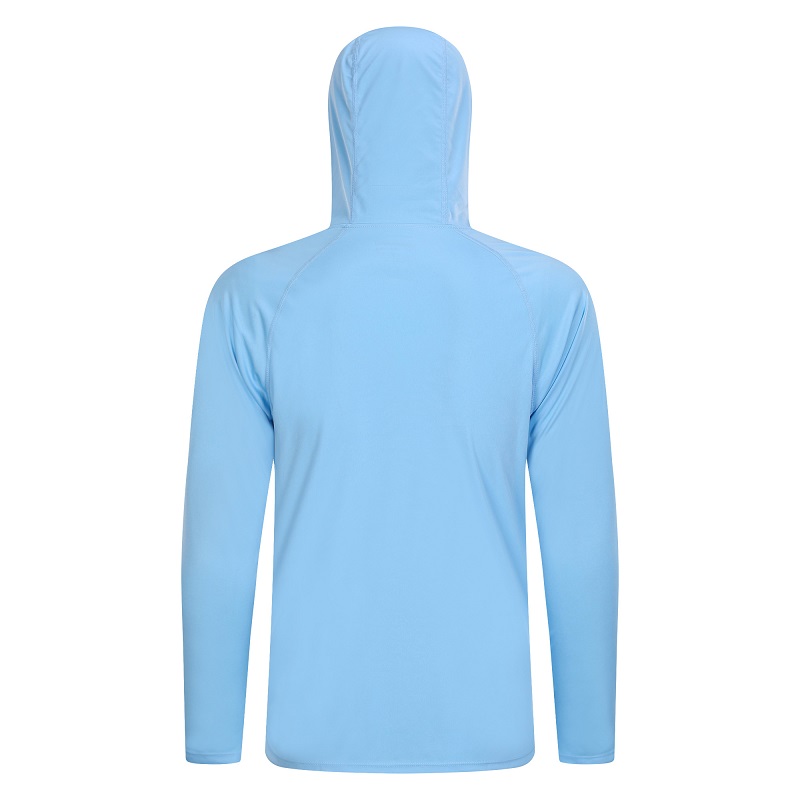 Настроить мужскую футболку с капюшоном с длинным рукавом с защитой от солнца UPF 50+ для бега Спортивные рубашки