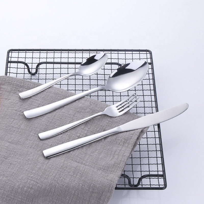 Morden 19PCS Простой / Классический дизайн Зеркальная польская металлическая столовая посуда