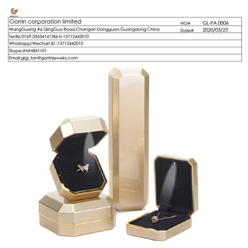 FL-PA0006 пластиковая шкатулка со светодиодной подсветкой