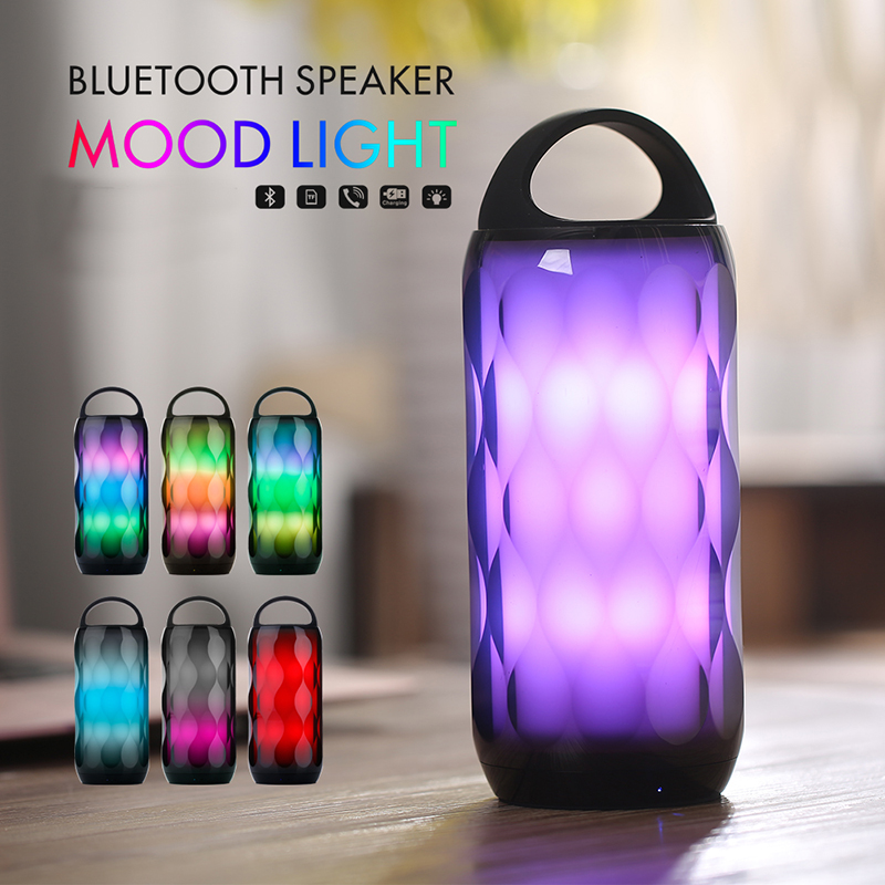 Беспроводной динамик Mood Light Bluetooth маленькие колонки со слотом для карт TF Mini Speaker