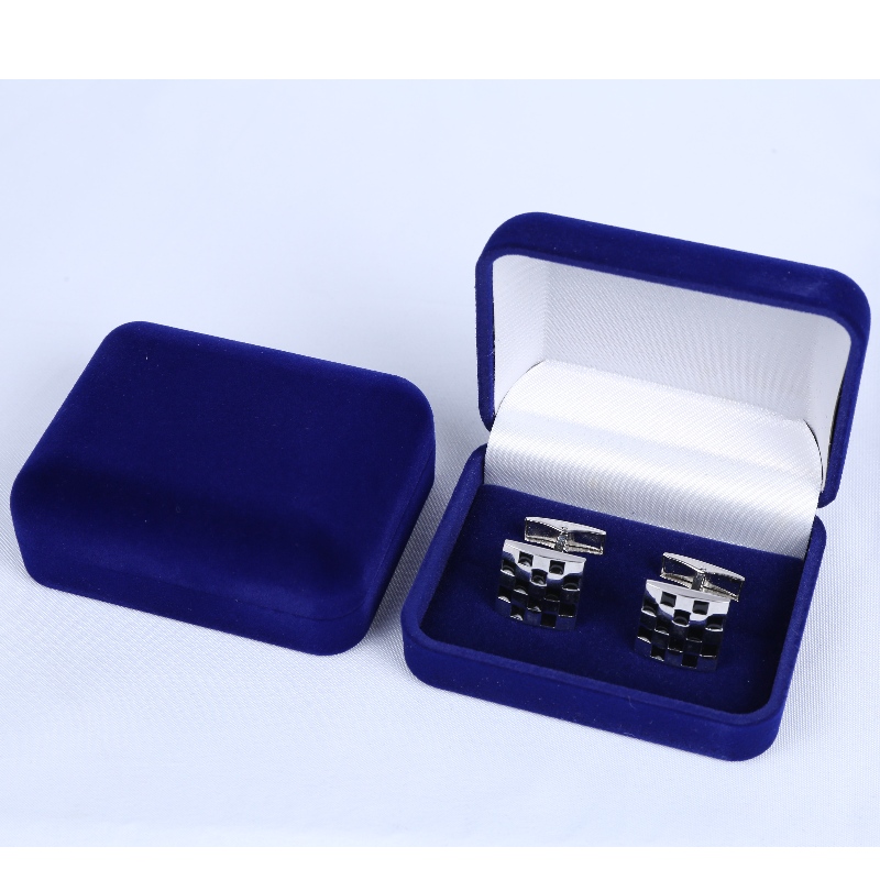 Проект D - 45S - круглые бархатные коробки, используемые для двух запонок длиной 60 мм для галстука или несколько значков, монет, меда...