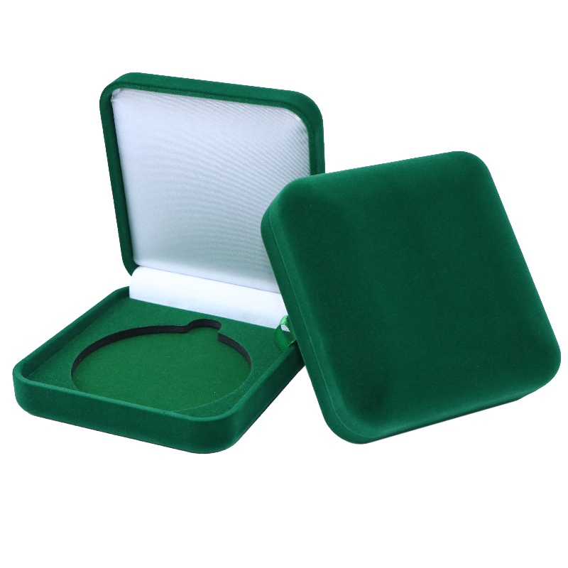 Пункт F-80 Бархатная коробка круглой формы для монет, жетонов, браслетов и т. Д., Мм. 90 * 95 * 38, весит около 86г