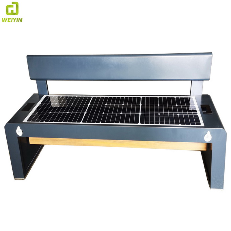 Нержавеющая сталь Серый Clor Smart Wifi USB Зарядка Солнечная скамейка на открытом воздухе