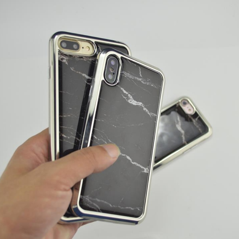 покрытие компьютера из двух частей на iphone для Plus мрамор, drop gel case iphone