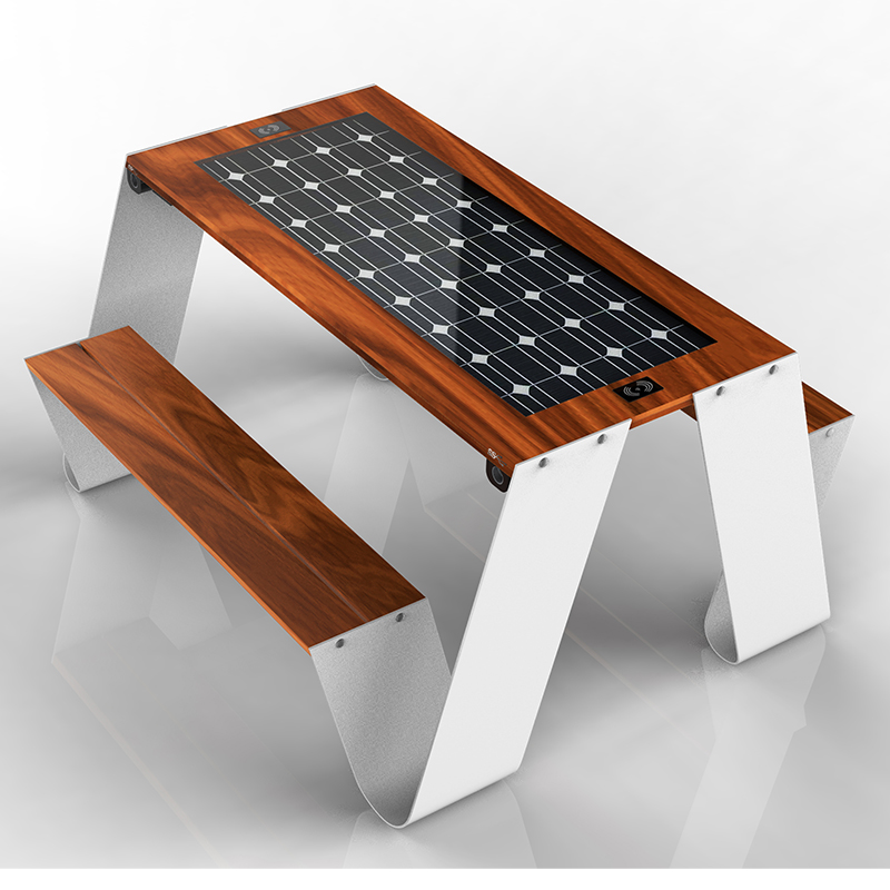 USB зарядное устройство уличная мебель солнечной энергии смарт-панель таблицы