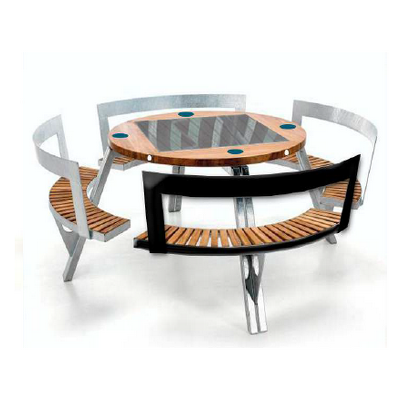 USB зарядка для телефона уличная мебель на солнечной батарее Smart детали сад стол скамейка сиденье