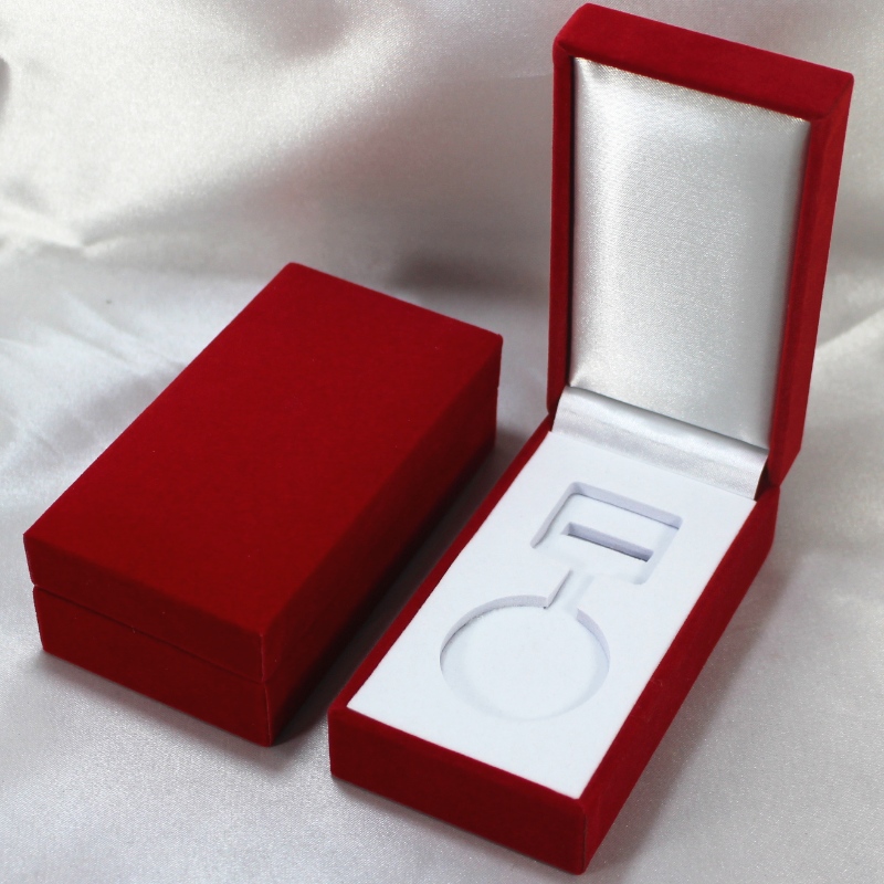 Пункт V-10 прямоугольник из кожзаменителя Бумажная коробка для медалей и значков 40 * 80 мм и т. Д. Мм. 60 * 111 * 38, весит около 82 г