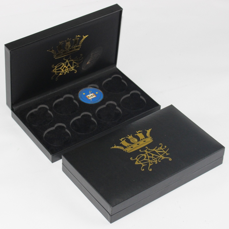 изделие V - 21 прямоугольник PU кожаной коробки, используется для закладки 90 * 120 мм ордена, монет и значков, мм.234 * 140 * 40, вес около 325g