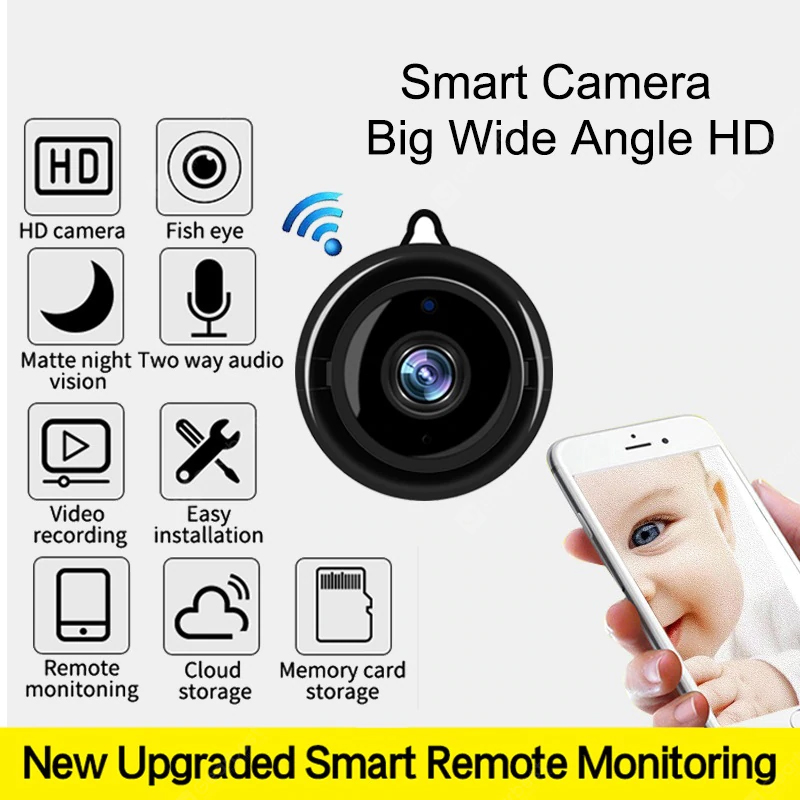 Камера видеонаблюдения Беспроводная ночного видения Умный дом IP-камеры безопасности Обнаружение движения - Камера