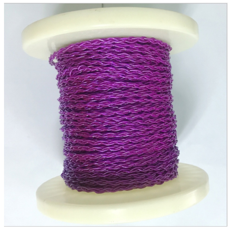 Пользовательские фиолетовый провод наушников стерлингового серебра