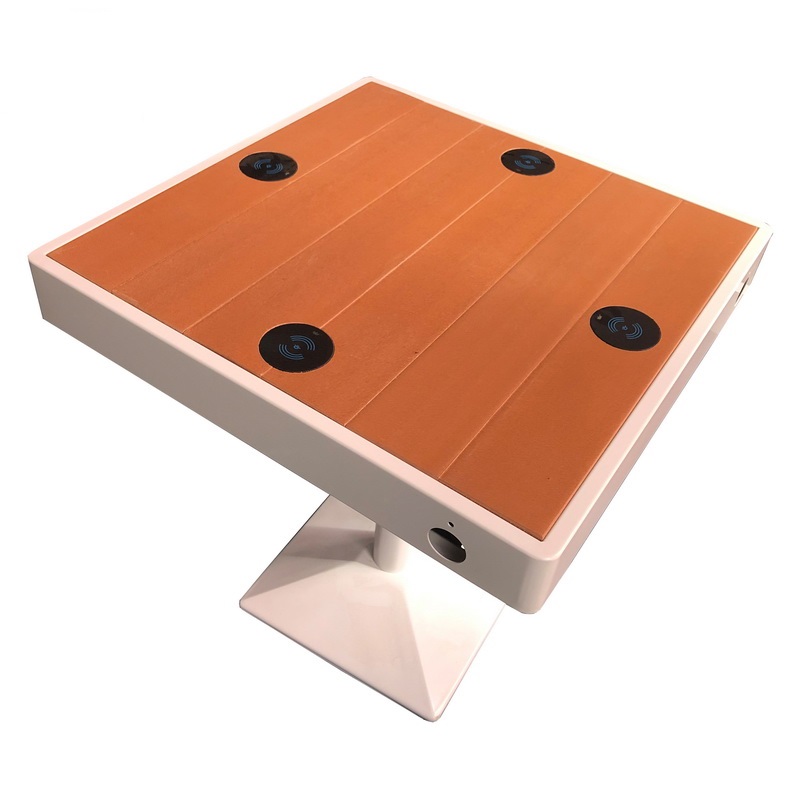 Нержавеющая сталь дерева цвет Smart Wifi стол с зарядным устройством USB