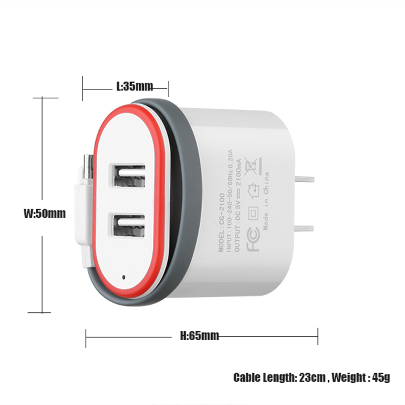 Логотип OEM Новейшие мобильные аксессуары Super Fast Quick ЕС Plug 5V USB зарядное устройство для телефона Android мульти зарядное устройство USB Wall Charger