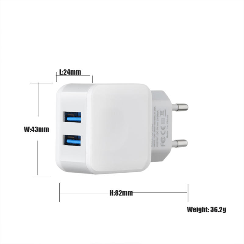 Быстрое зарядное устройство для мобильного телефона Универсальный адаптер 2 порта USB Универсальное зарядное устройство для портативных устройств