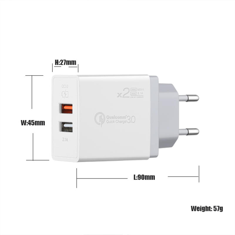 ЕС / США / Англия PD 18W + 5V 2.4A 2 порт USB быстрый универсальный многофункциональный зарядник
