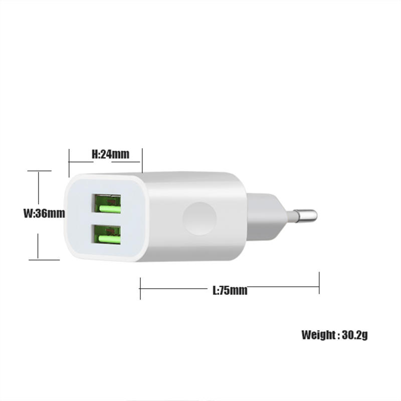 Двухпортовый портативный USB / USB зарядное устройство для нескольких портов OEM / ODM