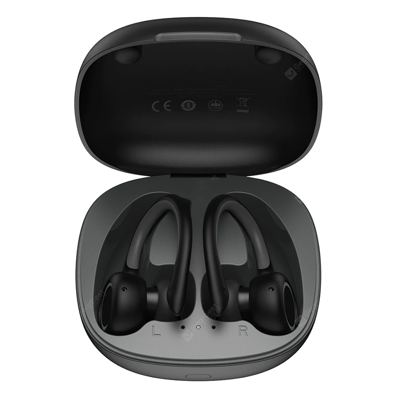 Baseus Encok W17 Sport Bluetooth Earbuds Наушники Беспроводные наушники TWS Гарнитуры Поддержка беспроводной зарядки Qi Smart Touch IP55 Водонепроницаемый - черный