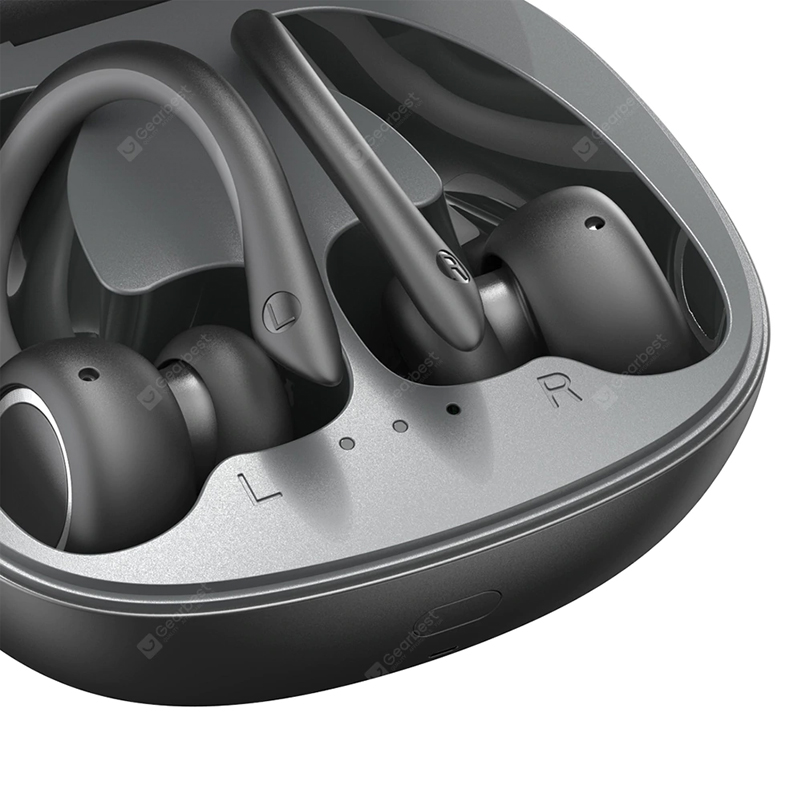 Baseus Encok W17 Sport Bluetooth Earbuds Наушники Беспроводные наушники TWS Гарнитуры Поддержка беспроводной зарядки Qi Smart Touch IP55 Водонепроницаемый - черный