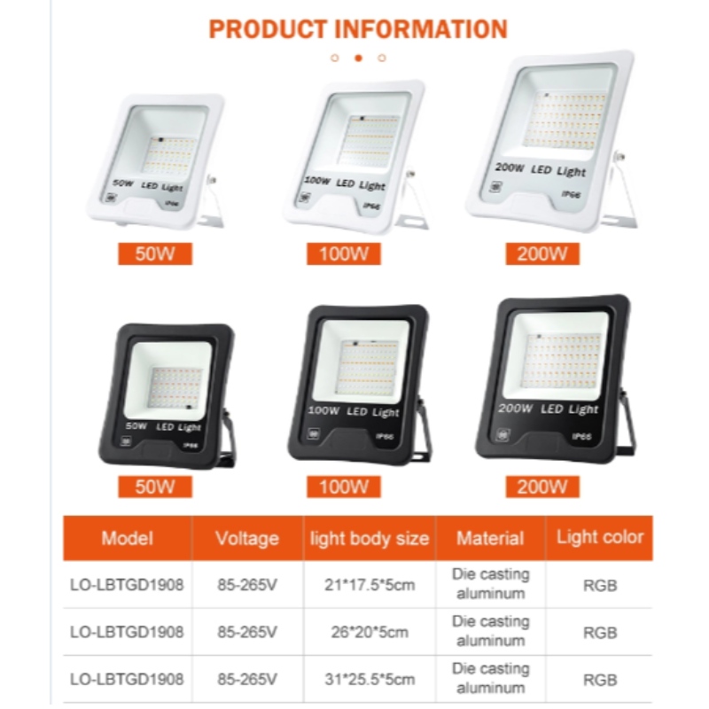 алюминиевый ip66 50w 100w 200w led фар
