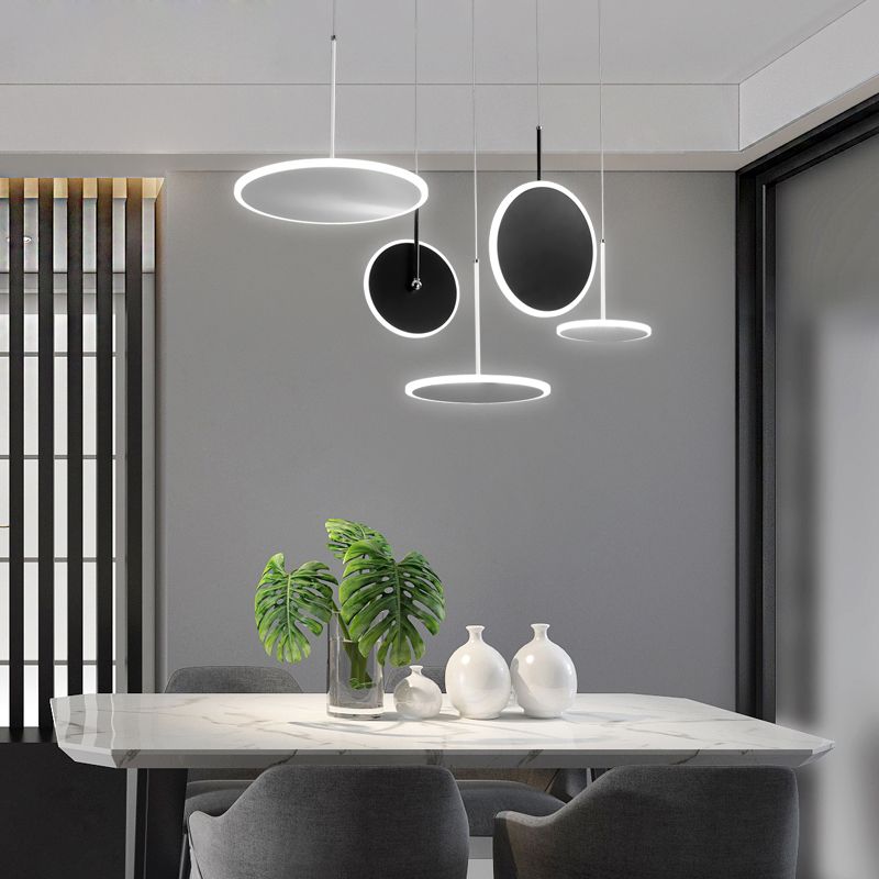 Северный дизайн железный круглый акриловый светодиодный подвесной светильник декор для дома