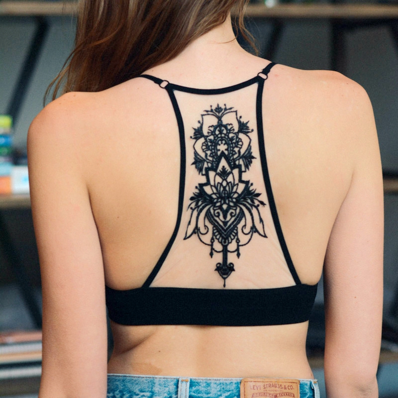 GA-5330 Grace Grace Girl Tattoo Mesh Racerback Bralette оптом