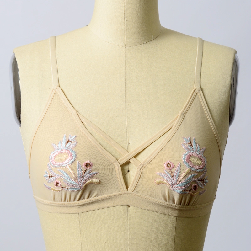 GA-5352 Grace Grace Girl Цветочная вышивка Степень Bralette