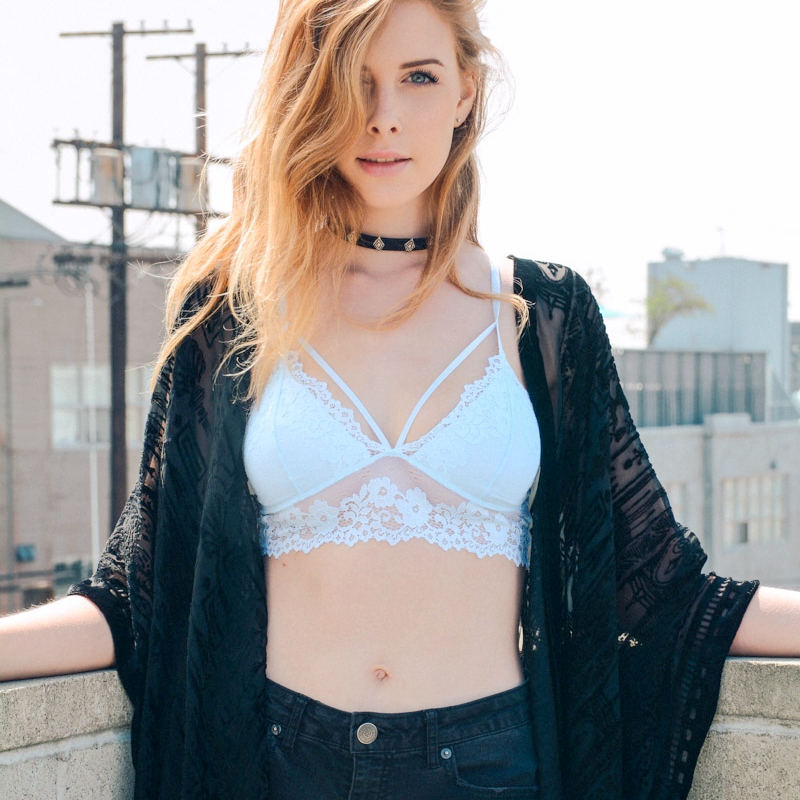 GA-5430 Grace Grace Girl Floral Clace Strappy Bralette оптом