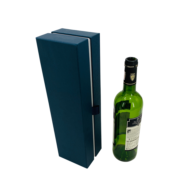 Темно-синяя подарочная коробка для вина, подарочная коробка для шампанского, роскошная и элегантная