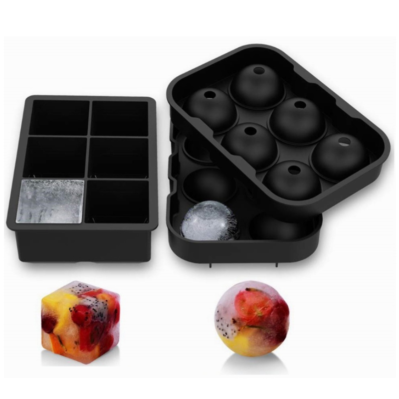 Набор силиконовых ледяных коробок 6 с 6 ледяной решеткой 2 штуки формы для льда виски оптом