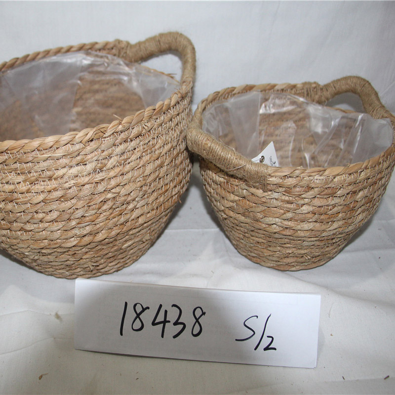 Название товараwholesale Морская трава сушеные продукты из морских водорослей тканые Корзина для хранения белья Корзина с ручкой
