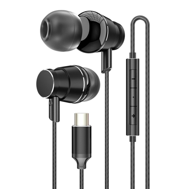HIFI In-Ear Super Stereo Sound Наушники Гарнитура Тип C Проводные наушники для Huawei Xiao Samsung