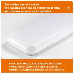 4 фута LED коммерческая окружная мастерская лампы 60W низкая линейная плоская установка офисного потолка [4 лампы 32W флуоресцентный ...