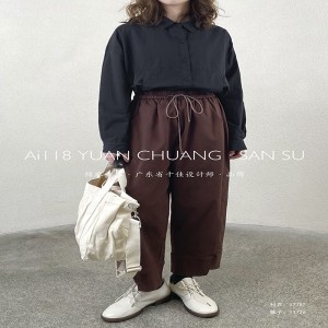 лёгкие женские брюки, подходит для любого случая, самый удобный стиль отдыха хлопок льна заказ 11726 мода брюки