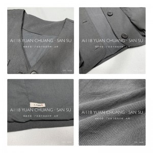 Свободный дизайн Минималистичный Стильный повседневный жилет Однотонный хлопок и лен oversize на заказ 18539 Жилеты