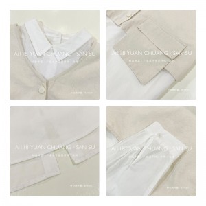 широкий дизайн простой мода досуг чистый цвет полоски узор ультрабольшой заказ 19550 блузка + жилет