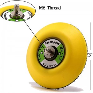 3 дюйма профессиональный 12000 RPM двойной эффект случайный орбитальный шлифовальный слой, гладкая поверхность для полировки и песк...
