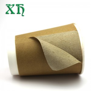 Компостируемые бумажные стаканчики из крафт-бумаги 12 унций с двойными стенками